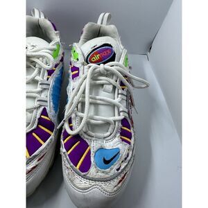 Nike Air‎ Max 98 Cut Away White Size 8 Women's White Purple Blue Yellow Red